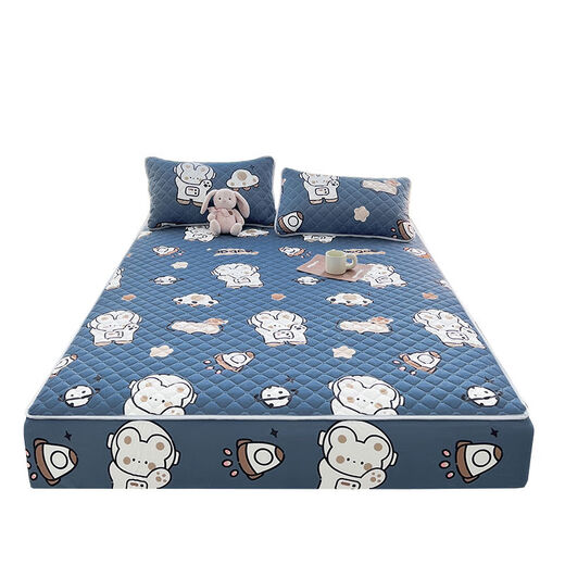 Pick-up Cat Sheet Cover Waterproof Diaper Bed Cover Single Piece Cotton Padded Thickened Sheet Set Mattress Protector Suitable for All Seasons Bag Bear MAX Waterproof Performance High Quality Non-Piece Set - 180x200cm Fitted Pillowcases 2 Pieces