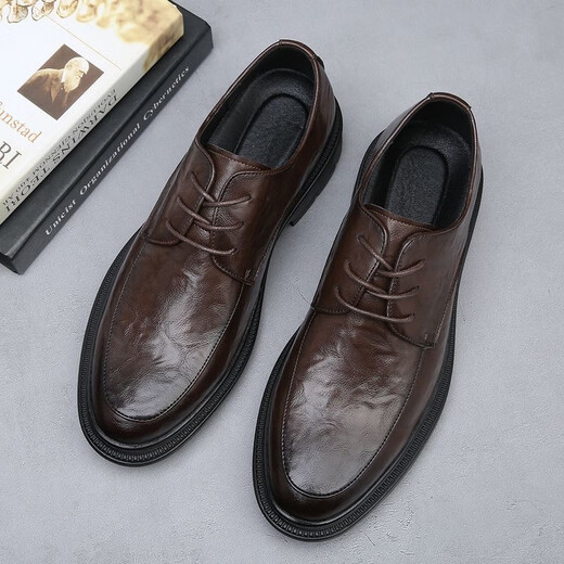 Cartelo Herrenschuhe neue Herren Herbst Business Herren formelle Verschleiß atmungsmaschiger weicher Lederschuhe Britische Softleder Casual Bräutigam heiraten 9903 Black Basic Model 38