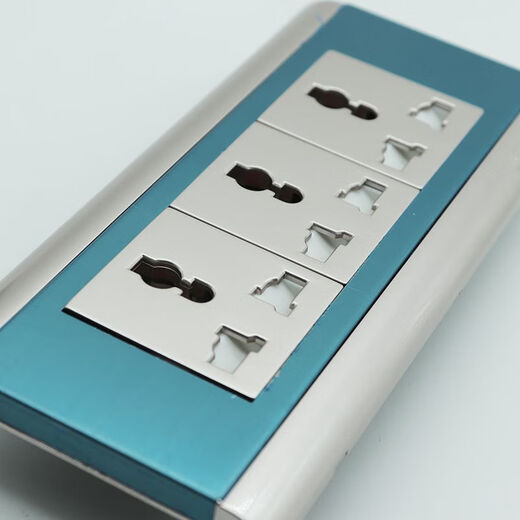 Type 118 switch socket concealed panel stainless steel nine-hole universal 6-hole socket multi-functional old-fashioned wall socket 4-bit computer + universal 9-hole socket