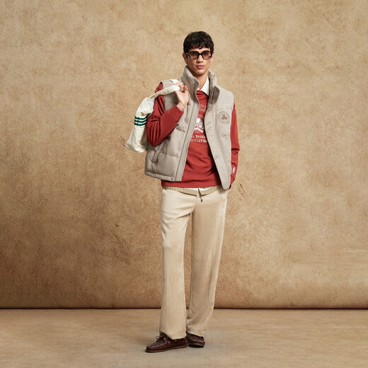 JACK&JONES NBA joint Celtics men's winter vest letter print stand collar down top 225434002 E11 Khaki M (175)