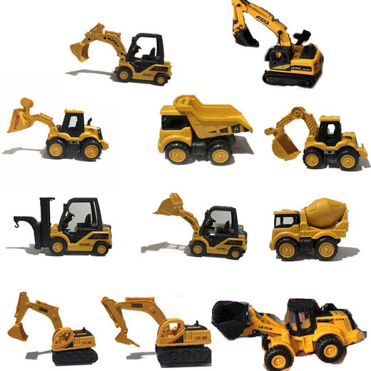 Shantoulin Village drop-resistant children's inertial engineering vehicle bulldozer excavator dump truck mixer boy set play engineering bulldozer 16852