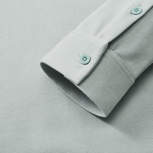 Jiumuwang Men's POLO Shirt Men's Shopping Mall Same Style Autumn and Winter Soft, Comfortable, Simple and Versatile Long Sleeve POLO Shirt Men's