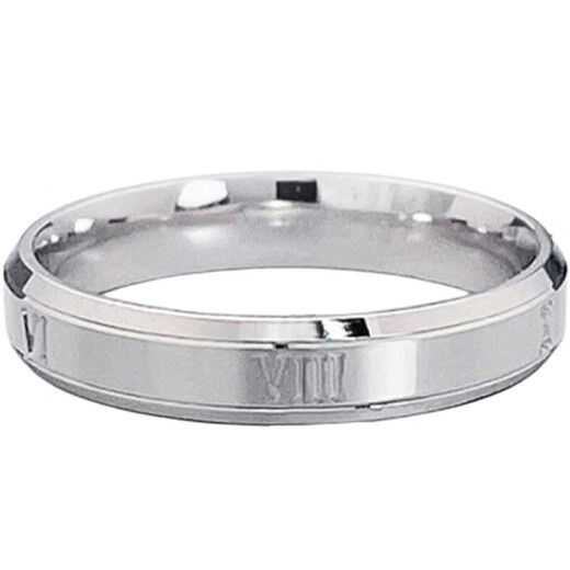 Beijing Gold Trading Center Co., Ltd. platinum ring with letters and Roman numerals as a gift for your girlfriend as a gift, about 6.82g