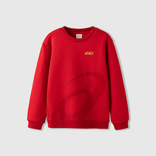 ASICS children's clothing autumn sports velvet warm sweatshirt soft, stylish and versatile 2024 autumn and winter new style 334241213080