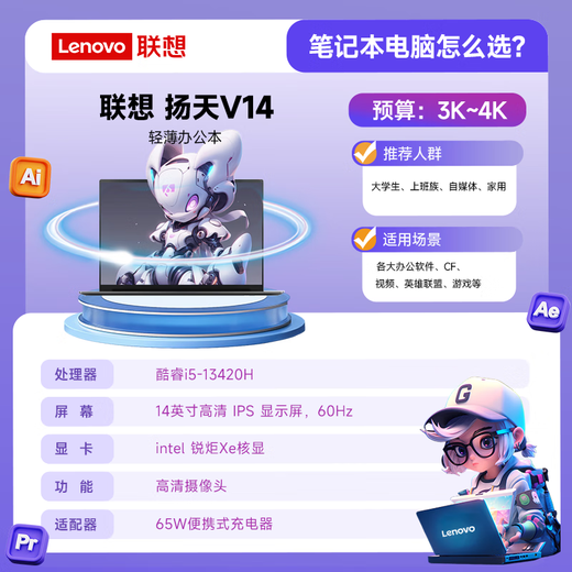 ThinkPad Lenovo ThinkBook 14+ 2025 Core Edition 20% Subsidy Thin and Light Design Girls Business Optional V14 Office Student Portable Laptop TK11A i5-13420H 32G 1T Upgraded V14 Independent Graphics Card Full HD Eye Protection