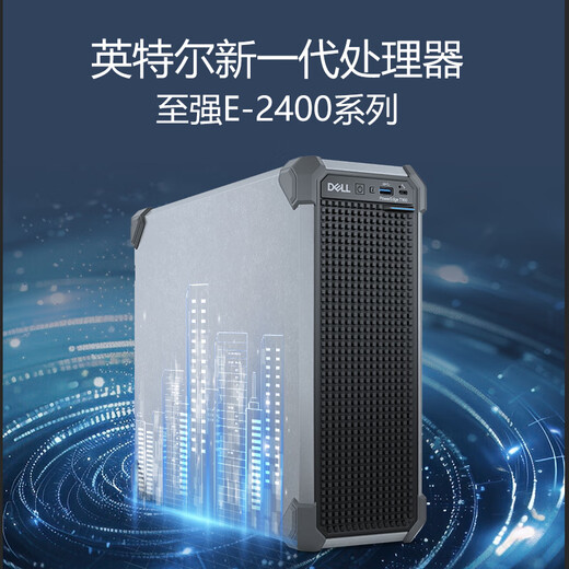Dell (DELL) PowerEdge T160 Small Tower Server Workstation Desktop Computer Host ERP Storage Server Xeon E-2488 with E2425H Monitor 64G Memory丨480G Enterprise+2x2T Desktop Class