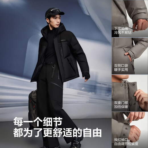 Bosideng 25 Years Winter Down Jacket Men's Loose Short Casual Thickened Hooded Round Neck Casual All-match Jacket