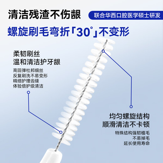 
White teeth and loosen the teeth and brush orthodontic braces to clean the gaps of periodontal tartar stains and black spots cleaning 0.6mmL type 25-pc pack