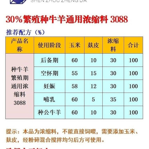 China Zhengda 30% breeding cow and sheep concentrated feed promotes estrus and produces good milk