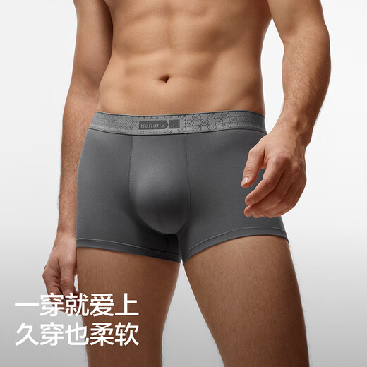 Bananensilber Leder 510S -Unterwäsche 60 Langer Samt Baumwollweicher Sport atmungsaktiv 10A Antibakteriell Boxer Shorts 3 Stücke