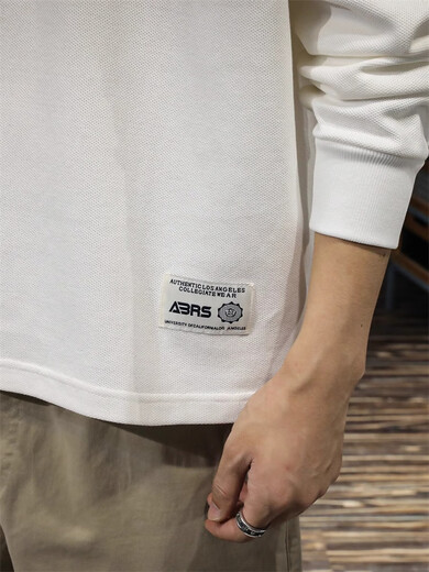 Yingtang autumn heavy cotton men's long-sleeved T-shirt loose large size American casual Henry collar bottoming shirt white M 90-130Jin Jin equals 0.5 kg