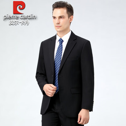 Pierre Cardin no-iron wool suit suit for young and middle-aged men, wedding dress suit, banquet business formal wear, professional jacket for men, royal blue (not slit) XL 180/96A (size 52)