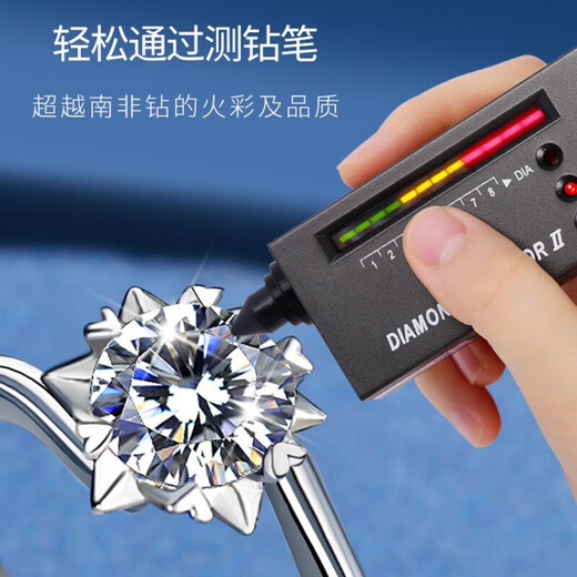 DR one carat diamond ring PT950 platinum moissanite diamond ring women's ring light luxury engagement ring Valentine's Day 1 carat moissanite platinum ring/D grade please contact customer service and note the size