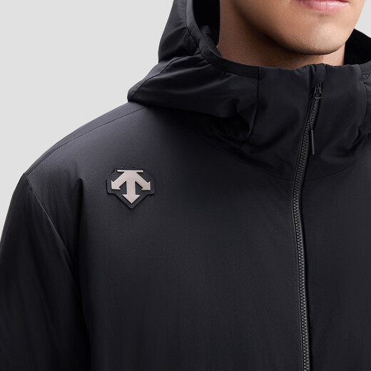 DESCENTE SKISTYLE Men's Warm Sports Thin Cotton Filled Packable Lightweight Sports Cotton Jacket BK-Black XL (180/100A)