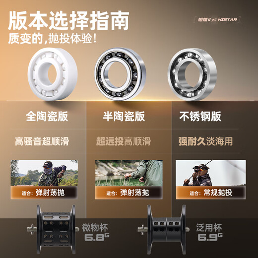 Hasda (HISTAR) butterfly upgraded micro-object second generation water drop wheel butterfly micro-object water drop wheel full ceramic bearing left hand