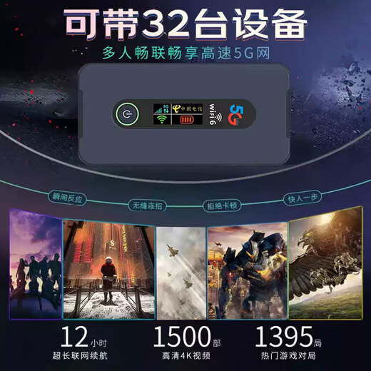 Huaiguang Changzong 5G Qualcomm Snapdragon de grado profesional Gigabit de doble banda portátil wifi inalámbrico wifi6 hotspot plug-in tarjeta de red inalámbrica portátil enrutador móvil de red de banda ancha de alta velocidad versión exclusiva con velocidad máxima de red de más de 1000Mpbs