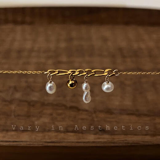 Passing by natural irregular shaped freshwater pearls, non-fading, personalized niche design clavicle, one in stock