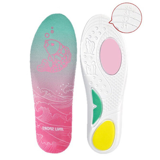 Children's insoles with ultra-soft soles are sweat-absorbent, anti-odor, breathable and can be cut to fit babies and children with flat arches and high arch support. 2 pairs of foot protection shock-absorbing/sweat-absorbent and breathable 33-34 can be cut.
