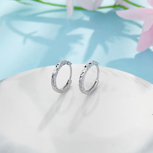 Laomiao platinum earrings single-sided solid car flower earrings and earrings, simple gift for wife and girlfriend on Valentine's Day birthday, about 1.09g