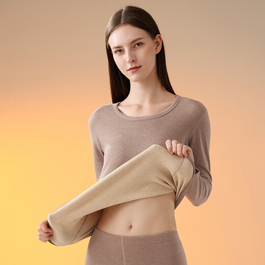Langsha thermal underwear women's suit plus velvet thickening autumn and winter cashmere antistatic antibacterial large size anti-mite autumn clothes and trousers