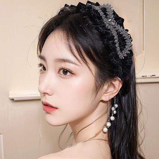 Dingjing Hairband Light Luxury Women's 2025 New Hair Cave Headband High-end Departure Card Headwear Birthday Gift for Girlfriend