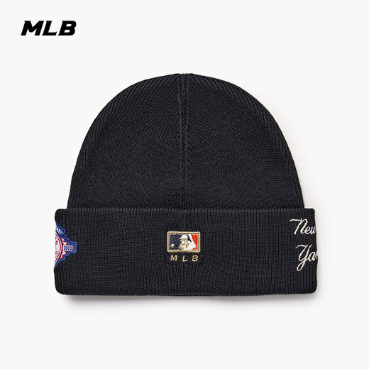 MLB hats for men and women couples knitted hats warm thickened woolen hats versatile in autumn and winter 3ABNV0556-50BKS-F