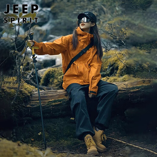 JEEP SPIRIT Jeep Jacket Jacket Men's and Women's Autumn and Winter Windproof Outdoor Couple Jacket Men's Sunflower XL