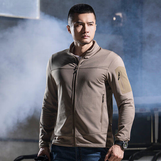 Та же модель Dragon Tooth Чжан И, легкая флисовая куртка Phantom Blade третьего поколения для мужчин, повседневная спортивная функциональная куртка-кардиган на открытом воздухе, серый линкор M 175/96A 141-155Jin Jin равна 0,5 кг