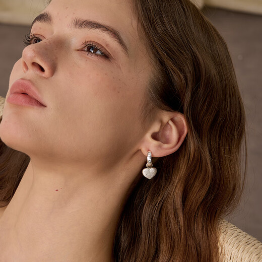 Arsis starry night mercerized love double-sided earrings for women, fashionable, simple and versatile earrings, earrings as a birthday gift for girlfriend, mercerized love double-sided earrings