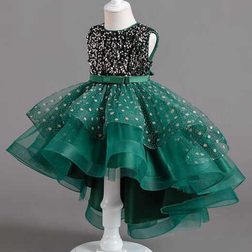 Prinzessin Ye Yus Sommerpinox Puffy Tail Kleid 3-14 Jahre alt modische Laufstegkostüm Champagner Golden A88, durchschnittliche Größe 17081-90jin [Jin ist 0,5 kg]