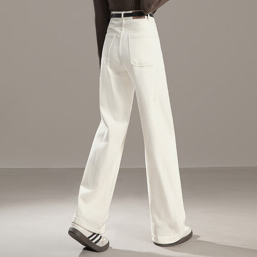 
Cypress House drooping narrow version wide-leg pants for women 2025 autumn new style fashionable solid color simple washing jeans
