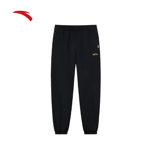 ANTA Fox Bu Collaboration | Velvet casual sports trousers for men in winter, warm, loose and interesting pattern trendy girdle pants