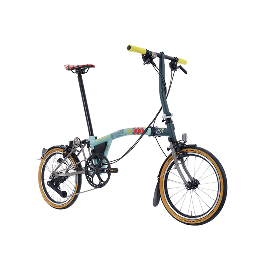 BROMPTON Xiaobu P Line Tour de France limited S handle 12-speed L version titanium version folding bicycle Tour de France limited S handle 16 inches 16 inches