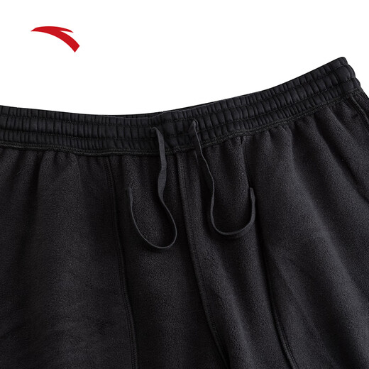 ANTA Fox Bu Collaboration | Velvet casual sports trousers for men in winter, warm, loose and interesting pattern trendy girdle pants