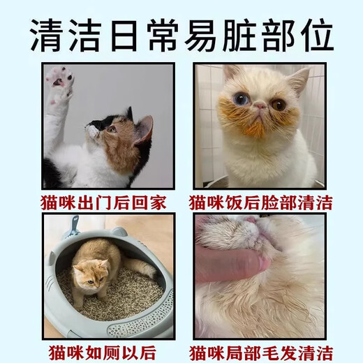 Cat hair removal, yellow hair whitening, removal of yellow hair and tear stains at the corners of the mouth, puppet black chin oil, tail cleaning, dry cleaning mousse, five bottles, buy 3 and get 2 free, safe and not afraid of licking