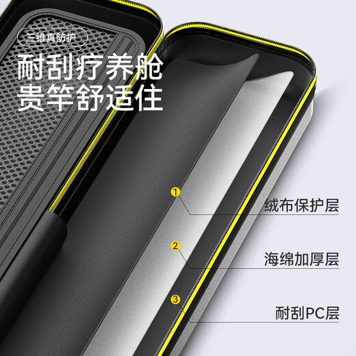 Yuzhiyuan Fishing Rod Bag 2025 New Rod Bag Hard Shell Rod Bag Lightweight Portable Fishing Gear Storage Bag Fishing Bag Father's Day Gift 9*125cm Upgraded Strengthened-Stiff Rod Protection Black Ink Black