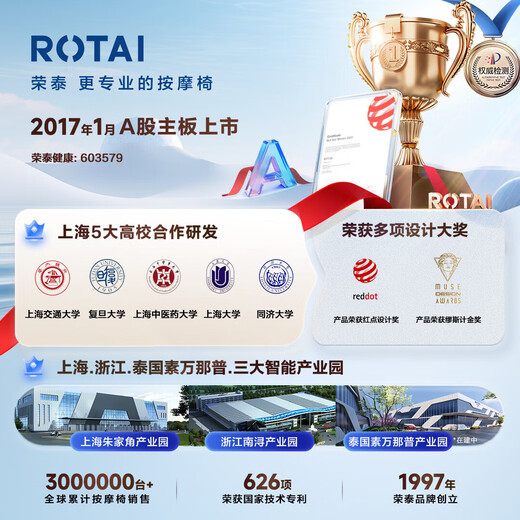 Rongtai (RONGTAI) National Subsidy Massage Chair Home Full Body Space Capsule 2025 Intelligent Kneading Fully Automatic Zero Gravity Multifunctional Massage Sofa S56 as a birthday gift for parents S56Pro Almond Gray - High-end 4D + 16 techniques + APP