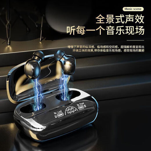Car electrical appliances 2025 new wireless Bluetooth headset true wireless noise reduction binaural TWS touch gaming headset M32 digital display version * thousand yuan level Hifi sound effect