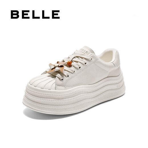 Belle wellige, vielseitige weiße Schuhe für Frauen 2025 Qiuxin Einkaufszentrum gleiche Perlen-Freizeitbrettschuhe E7K1DCM5 Vorverkauf vorverkauf