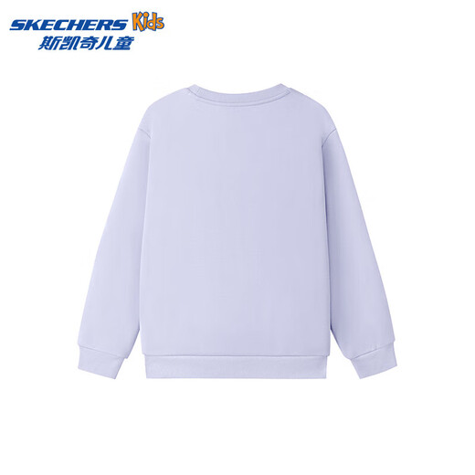 Skechers Skechers children's velvet autumn fashion round neck pullover sweatshirt for boys and girls loose casual top L425K030 velvet/heather purple/00FW 160
