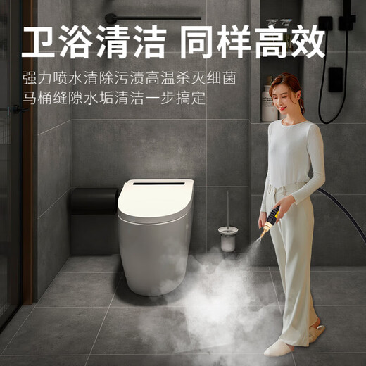 Kenit German household high-temperature and high-pressure steam cleaner air-conditioning kitchen range hood oil stain cleaning multi-functional disinfection machine housekeeping sterilization and disinfection orange external water source standard + glass brush cloth cover