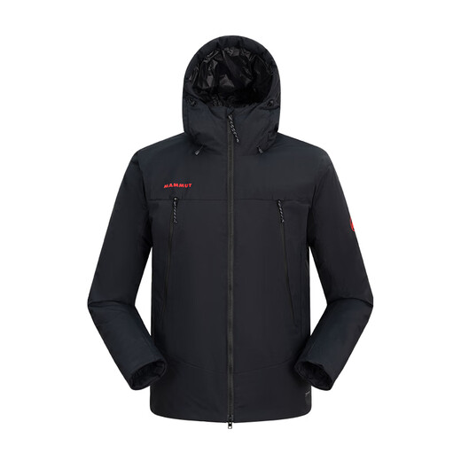 Mammoth Clion Men's and Women's Sports Outdoor Windproof, Water-Repellent, Breathable and Warm Hooded Goose Down Jacket Black Red Label M