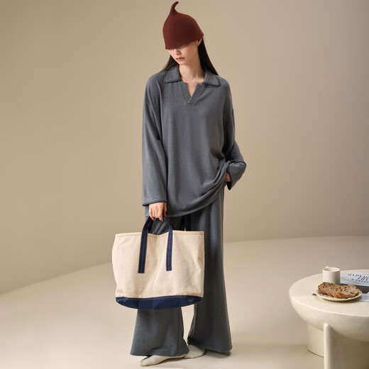 Yifen double-sided brushed couple pajamas autumn and winter 2025 new men's high-end women's long-sleeved wide-leg pants home wear men-brown coffee double-sided brushed-skin-friendly constant temperature 3XL