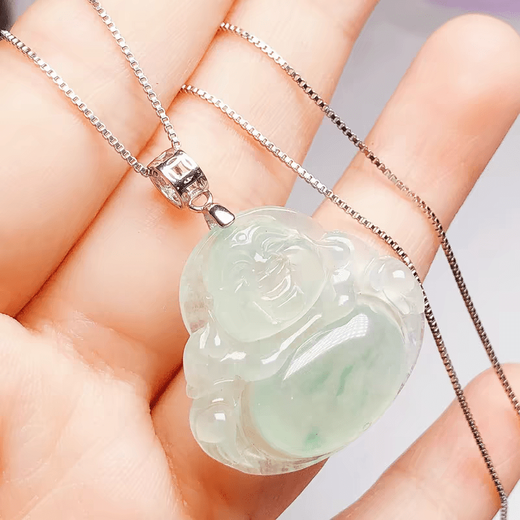 KZD Old Phoenix 999 sterling silver Buddha pendant buckle head silver DIY accessories necklace buckle clip crystal jade pendant buckle head white gold needle type Buddha buckle large size