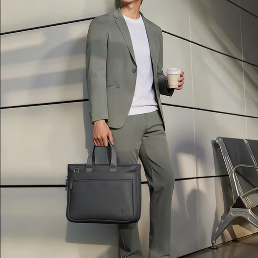 Septwolves Laptop Briefcase Portable Crossbody Casual Travel Shoulder Back File Men's Commuting Office 15.6 Inch