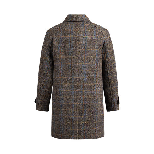 Navigare Italian small sailing pure wool coat for men 2025 autumn and winter new style medium-length simple woolen coat for men Mocha M