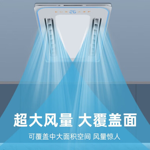 Opda Kitchen Cooler Embedded Lighting Two-in-One Air Conditioner Integrated Ceiling Ventilation Cooler Fan Cooler Two-Line Voice Two-Line Voice-Double Swing Page Bluetooth Speaker 300*600mm