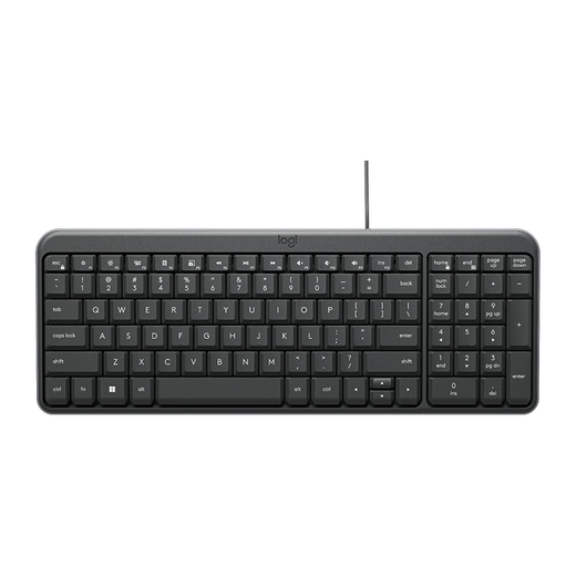 罗技（Logitech）K106 键盘 有线键盘 办公键盘 紧凑型 黑色