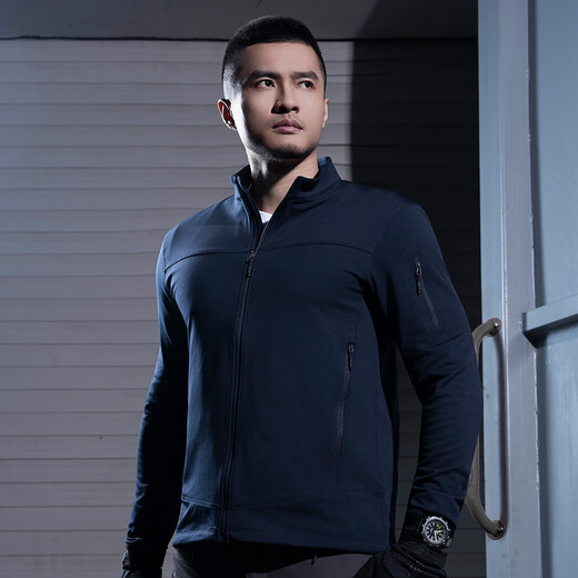 Та же модель Dragon Tooth Чжан И, легкая флисовая куртка Phantom Blade третьего поколения для мужчин, повседневная спортивная функциональная куртка-кардиган на открытом воздухе, серый линкор M 175/96A 141-155Jin Jin равна 0,5 кг