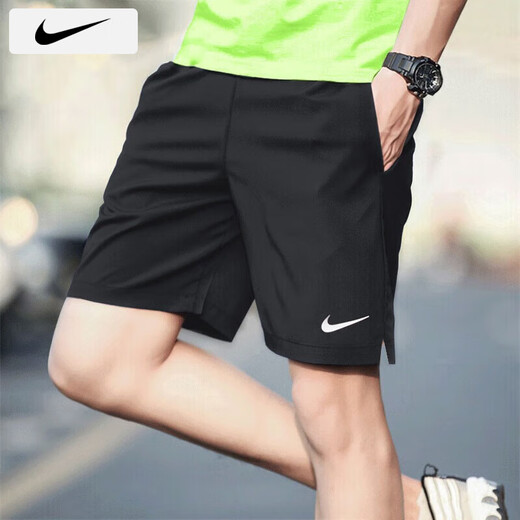Nike (Nike) Shorts Herren 25 Herbst neue Sporthosen, die schnelle trockene Hosen atmungsaktiven Fünf-Punkte-Hosen Ice Seide Casual Hosen DV9329-010 XL [180] Gewicht 150 ~ 170jin [Jin gleich 0,5 kg]